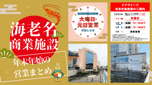 海老名　ビナウォーク　マルイ　ビナガーデンズ　商業施設　ららぽーと　年末年始