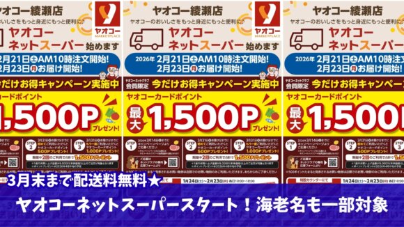ヤオコー　ネットスーパー　綾瀬　海老名
